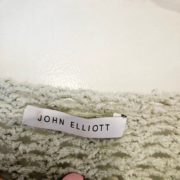 John Elliott Boucle Cropped Sweater - Picture 4 of 7